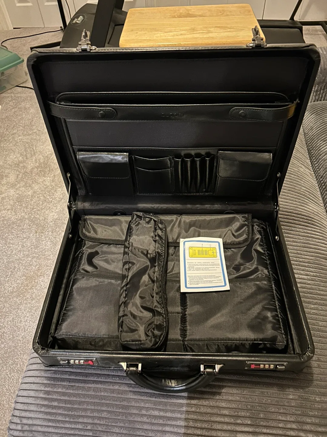 Bugatti Black Attache Case image indicator(5)