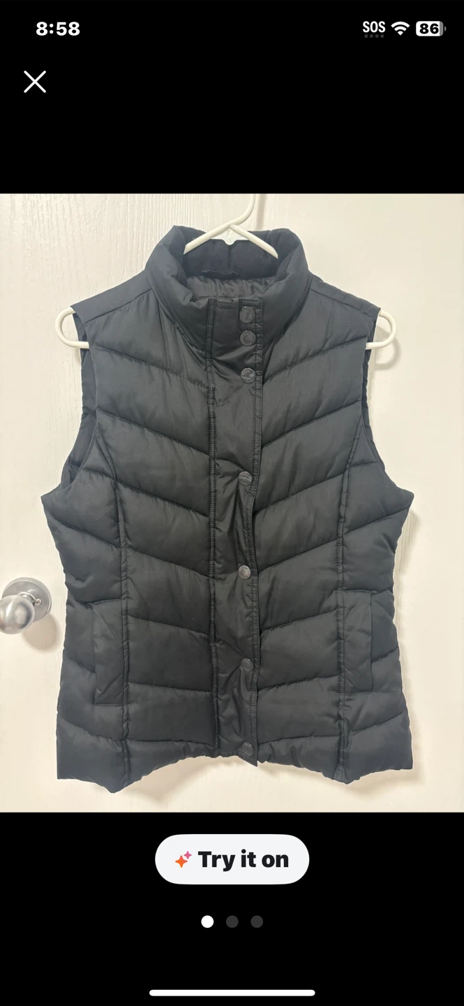 Gap Black Puffer Vest - Size M - photo 3