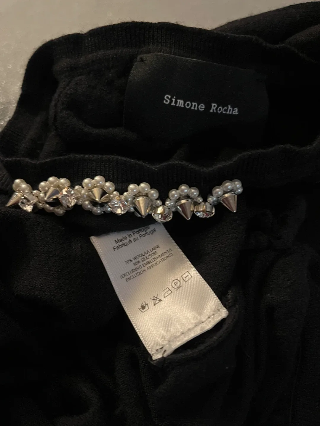 Simone Rocha Black Wool/Silk Blend Top image indicator(3)