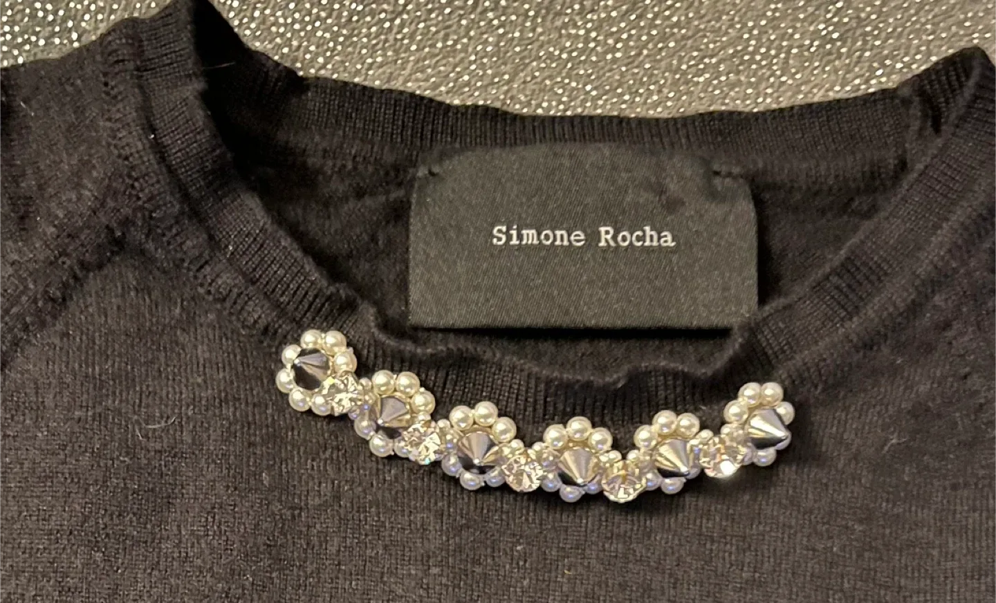 Simone Rocha Black Wool/Silk Blend Top image indicator(6)