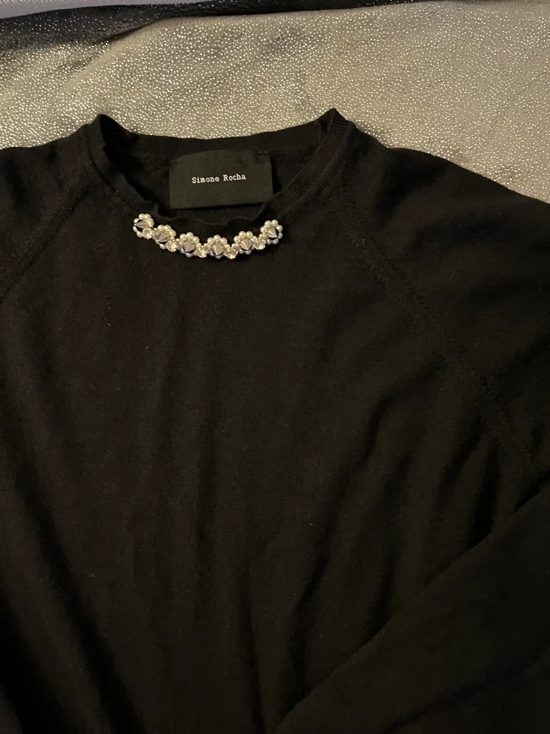 Simone Rocha Black Wool/Silk Blend Top image indicator(7)