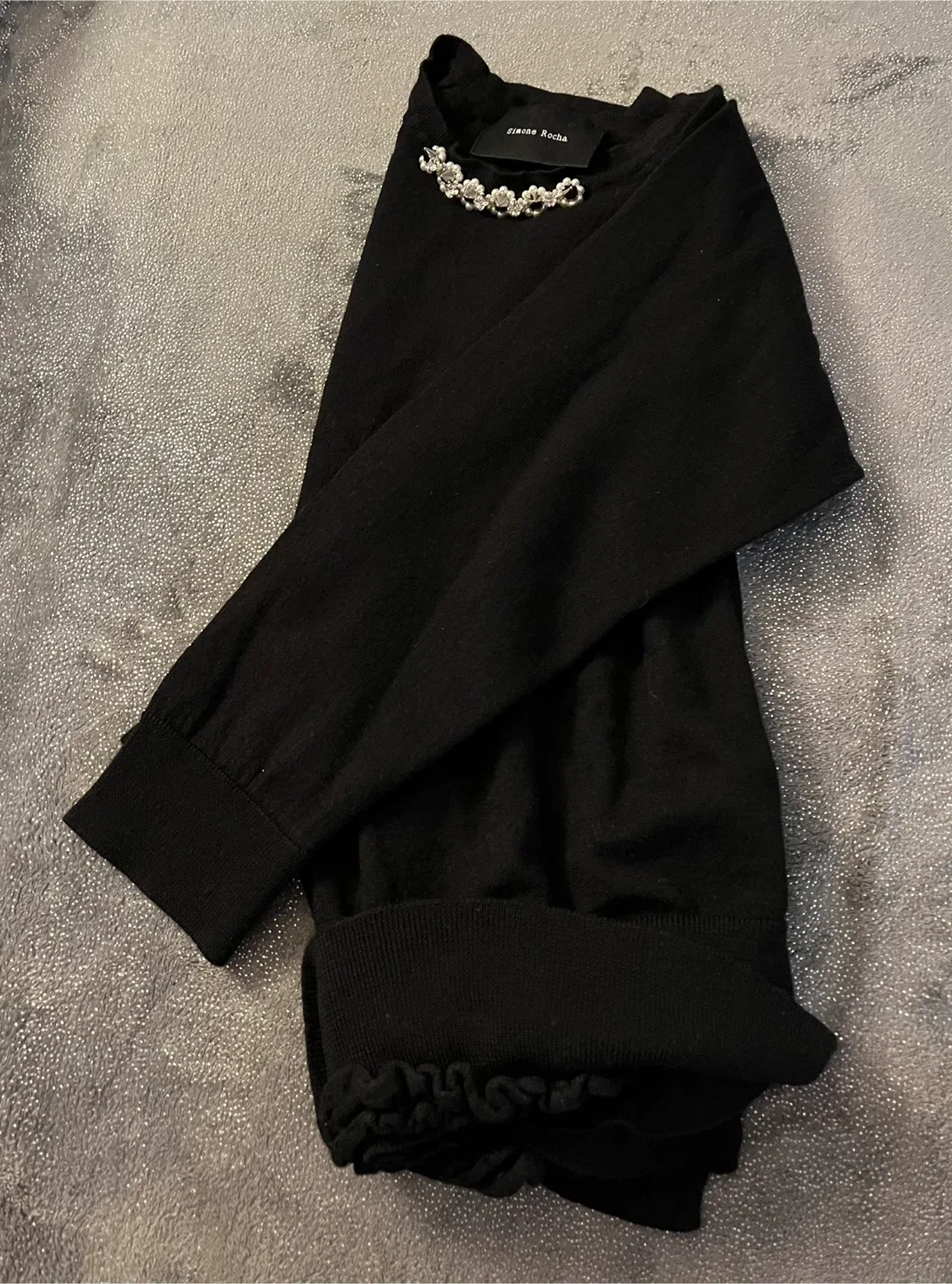 Simone Rocha Black Wool/Silk Blend Top image indicator(2)