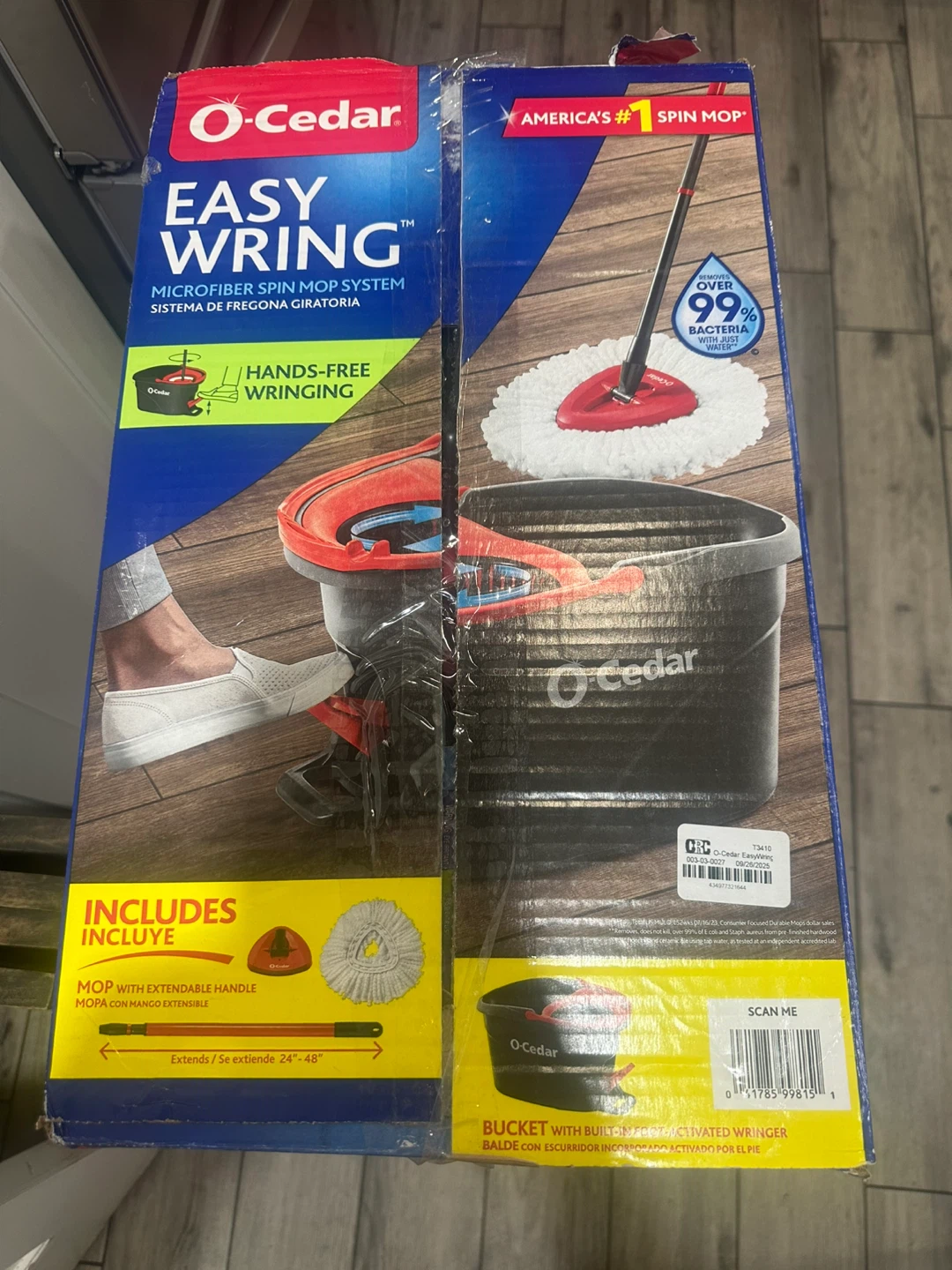 O-Cedar Easy Wring Microfiber Spin Mop System - New in Box