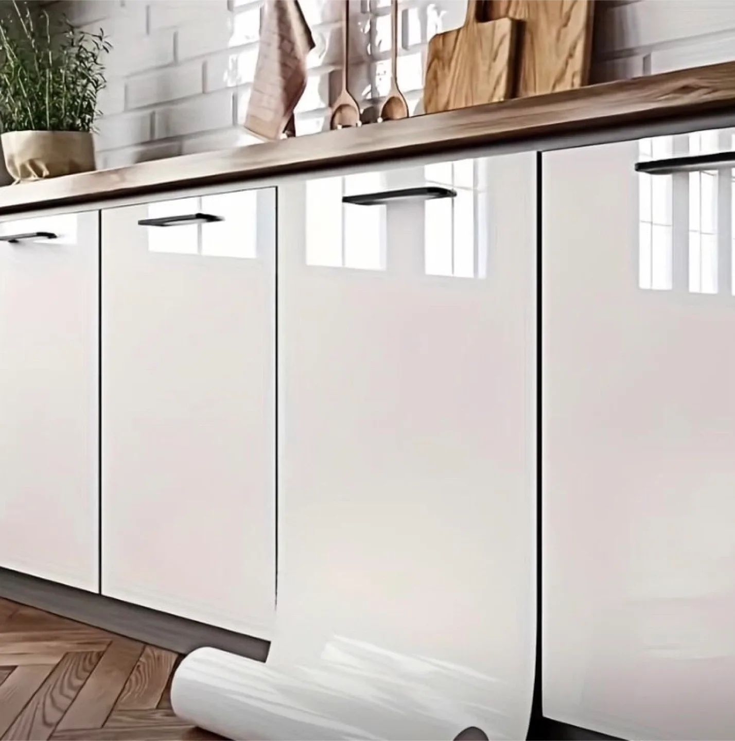 Large white wallpaper rolls