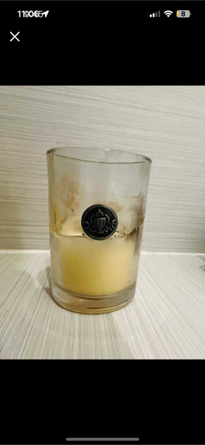 Used Candle in Glass Holder