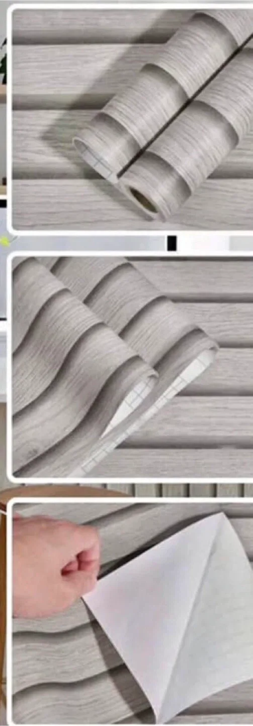 Grey Textured peel and stick Wallpaper image indicator(4)