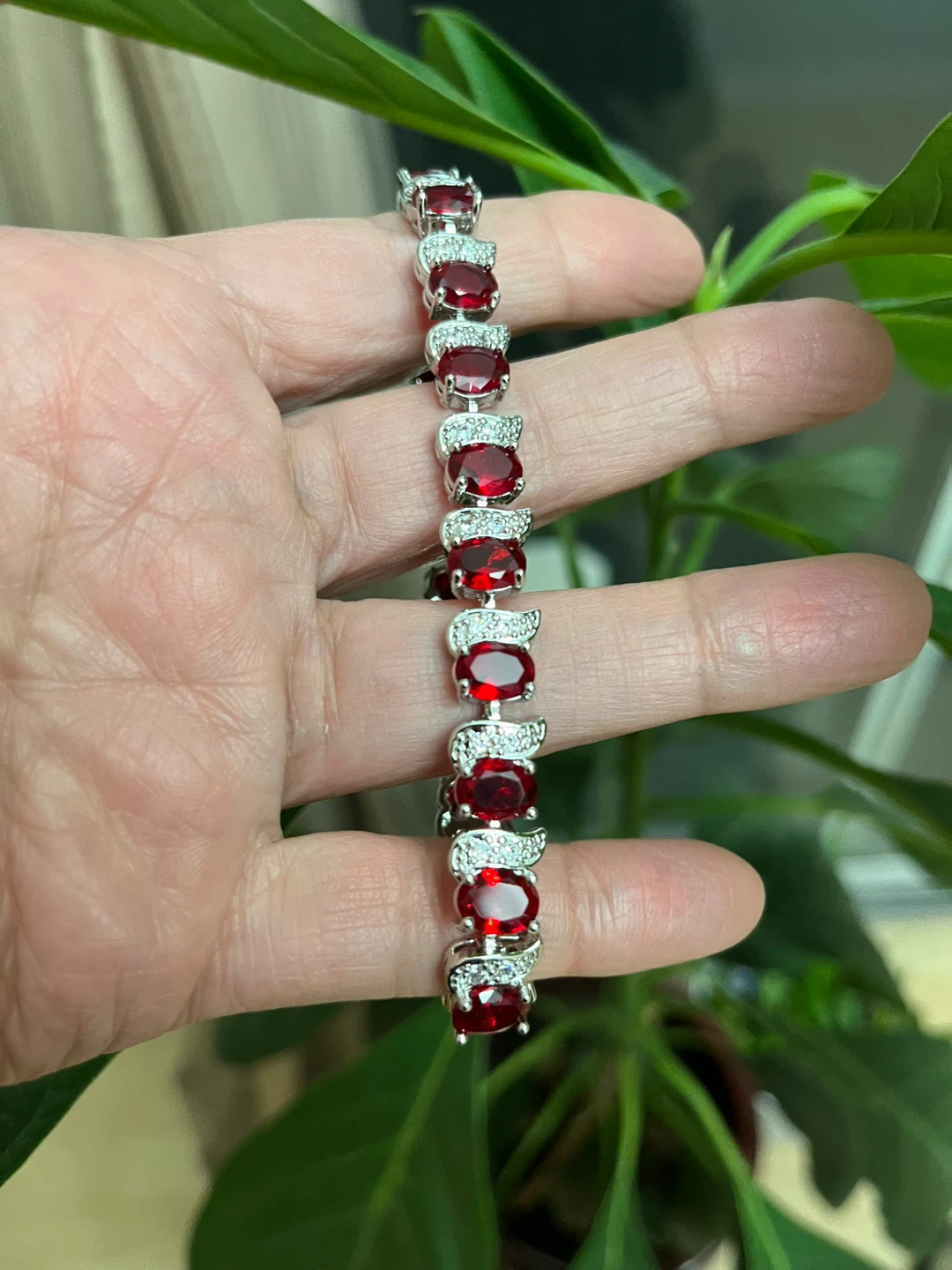 Red zircon Stone Jewellery Set - Ring Size 8 - photo 2