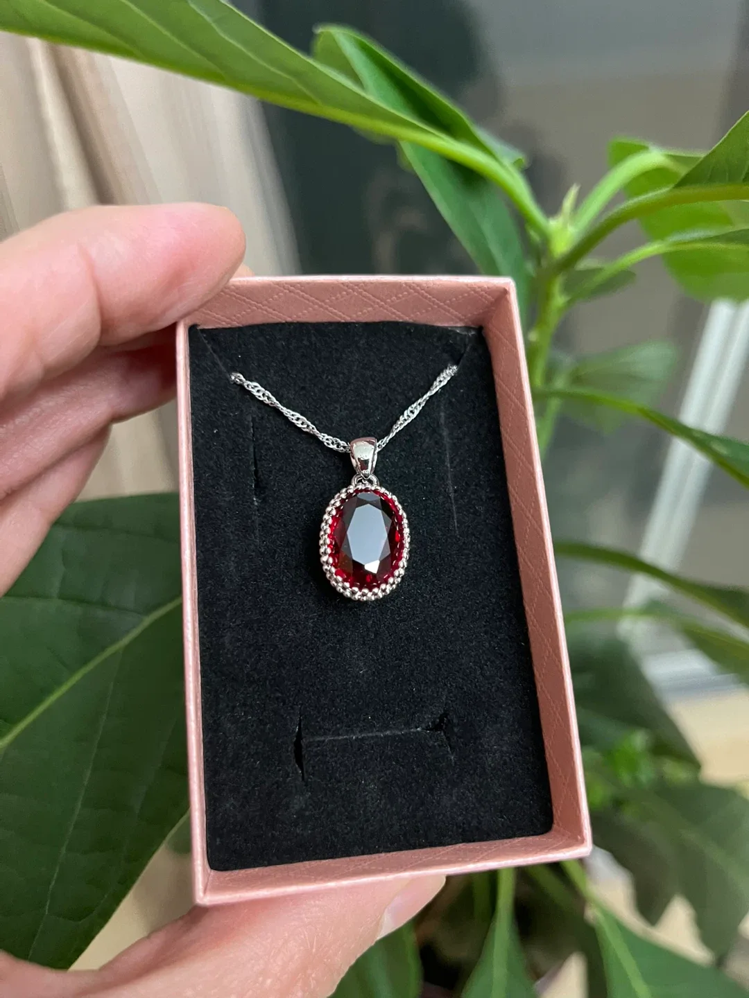 Red zircon Stone Jewellery Set - Ring Size 8 image indicator(6)