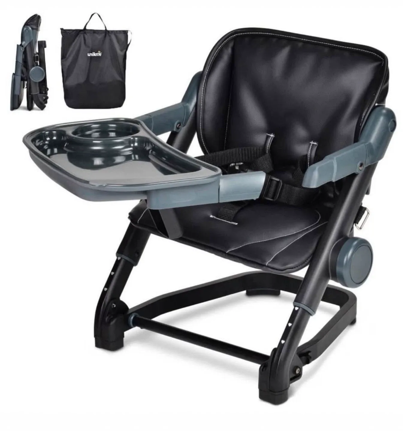 Unilove Feed Me 3-in-1 Dining Booster - Black