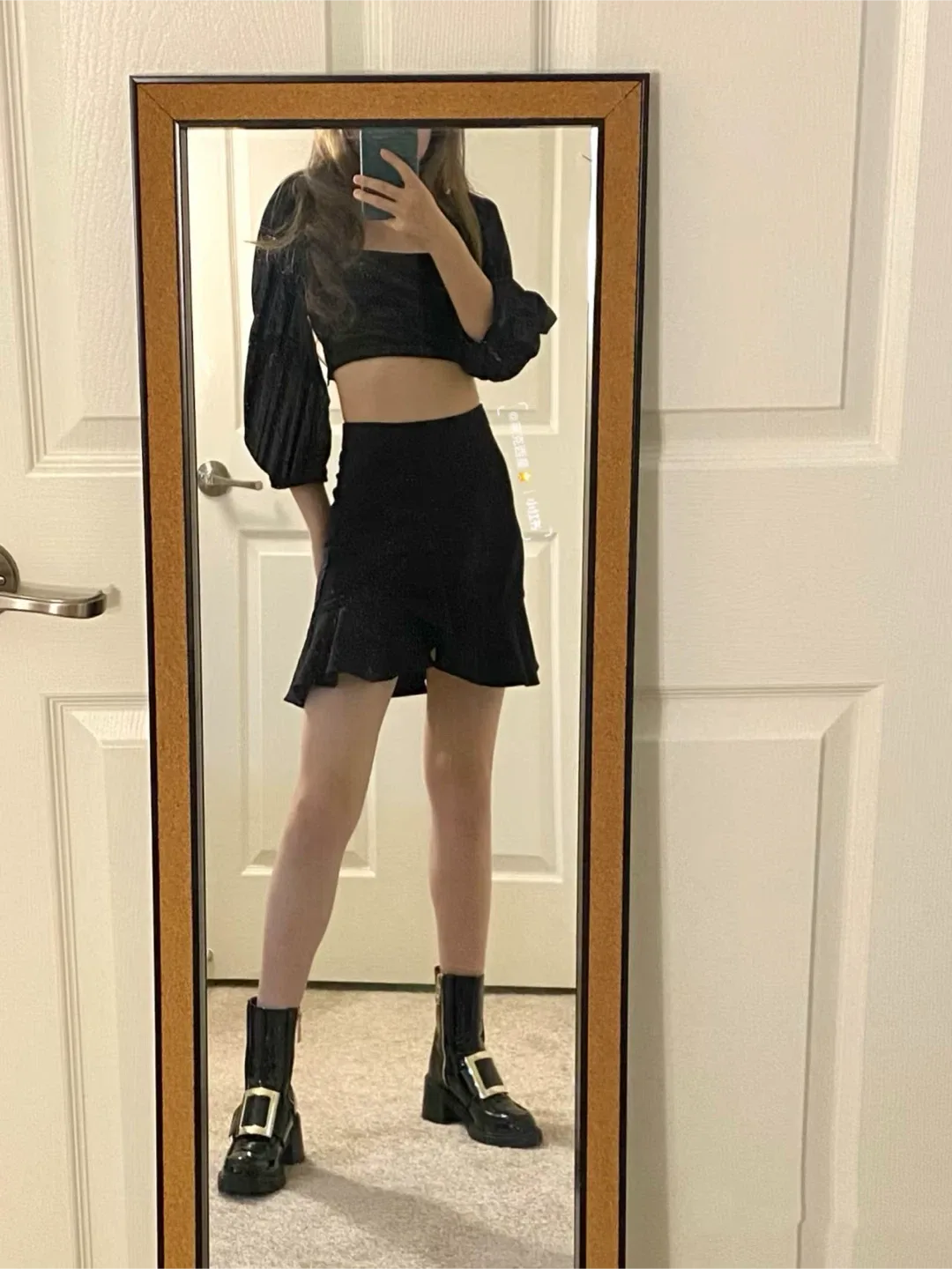 New Fashion Black Patent Leather Ankle Boots - Size 7 image indicator(6)