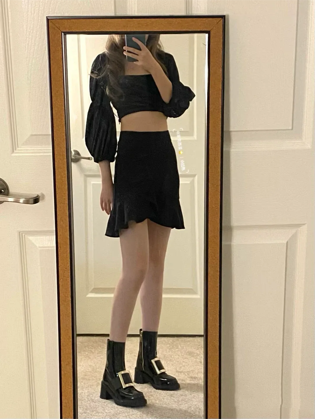 New Fashion Black Patent Leather Ankle Boots - Size 7 image indicator(7)