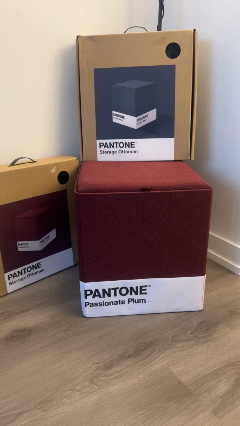 PANTONE Passionate Plum Storage Ottoman