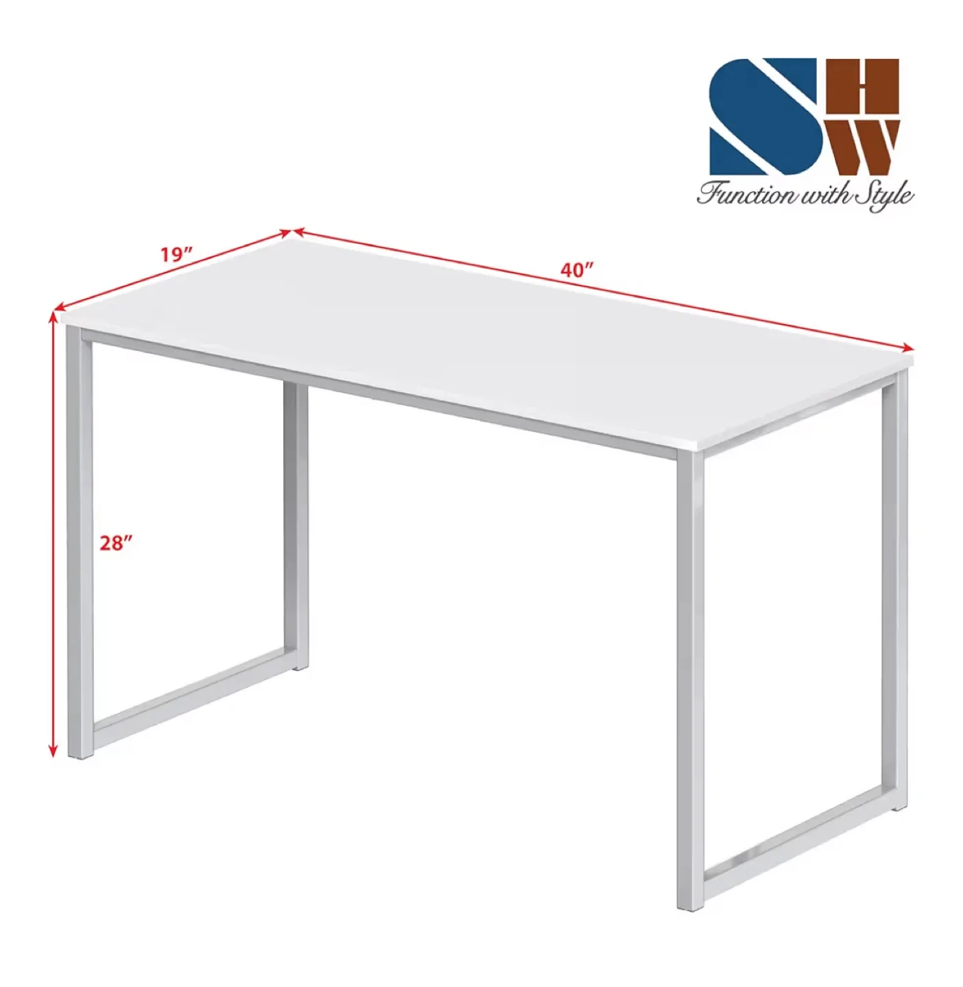 White Desk - 40" x 19" image indicator(4)