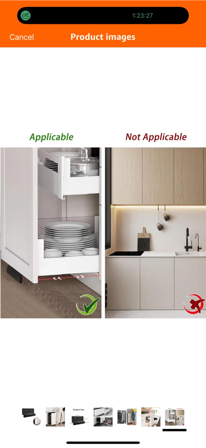 Under Cabinet Drawer Slide/Foot Pull - Black - photo 5