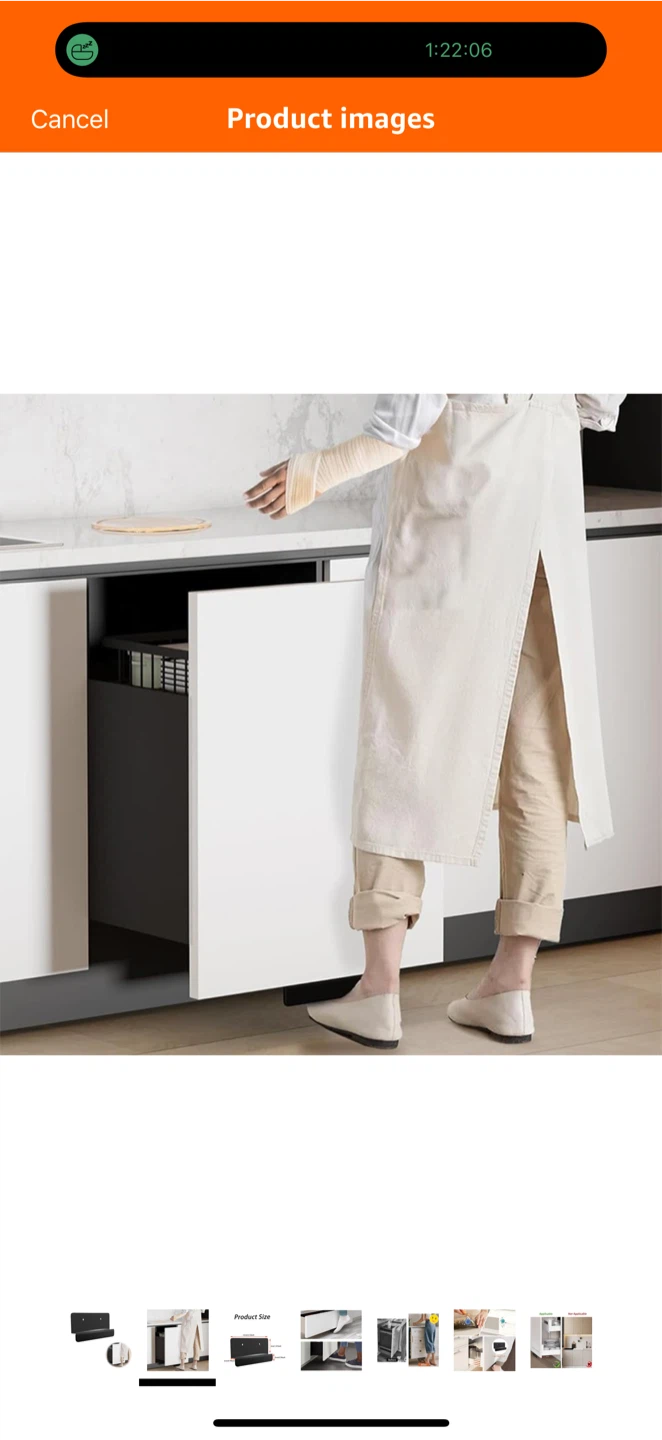 Under Cabinet Drawer Slide/Foot Pull - Black - photo 2