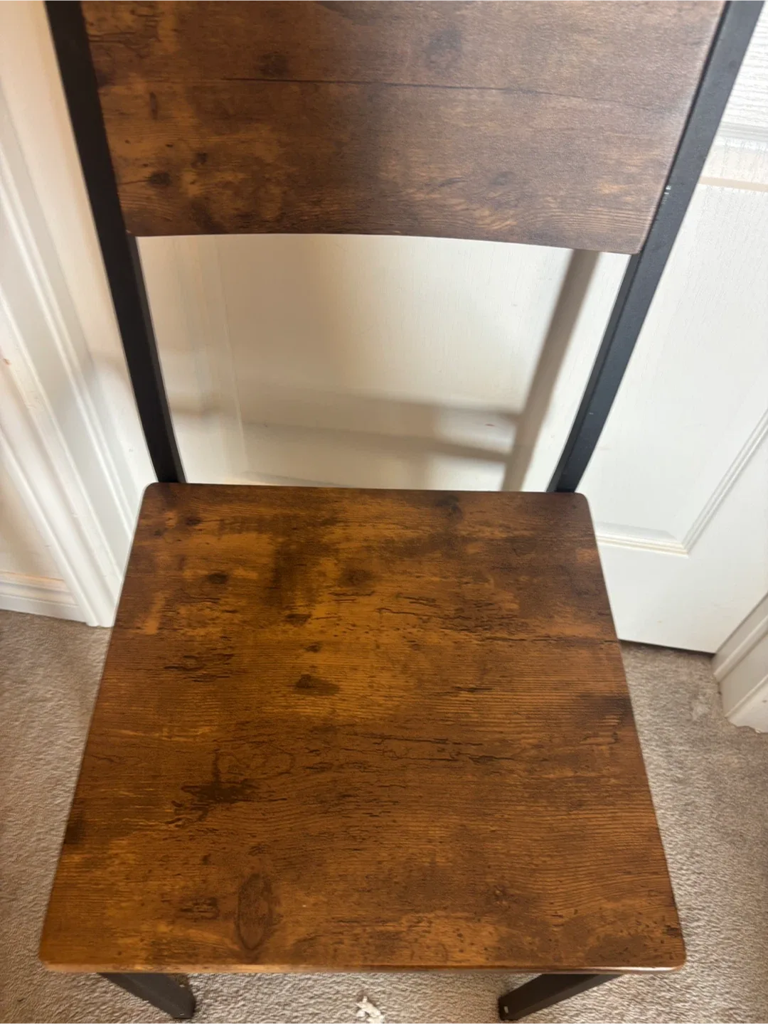 Rustic Brown & Black Metal Dining Chair- 1 image indicator(3)