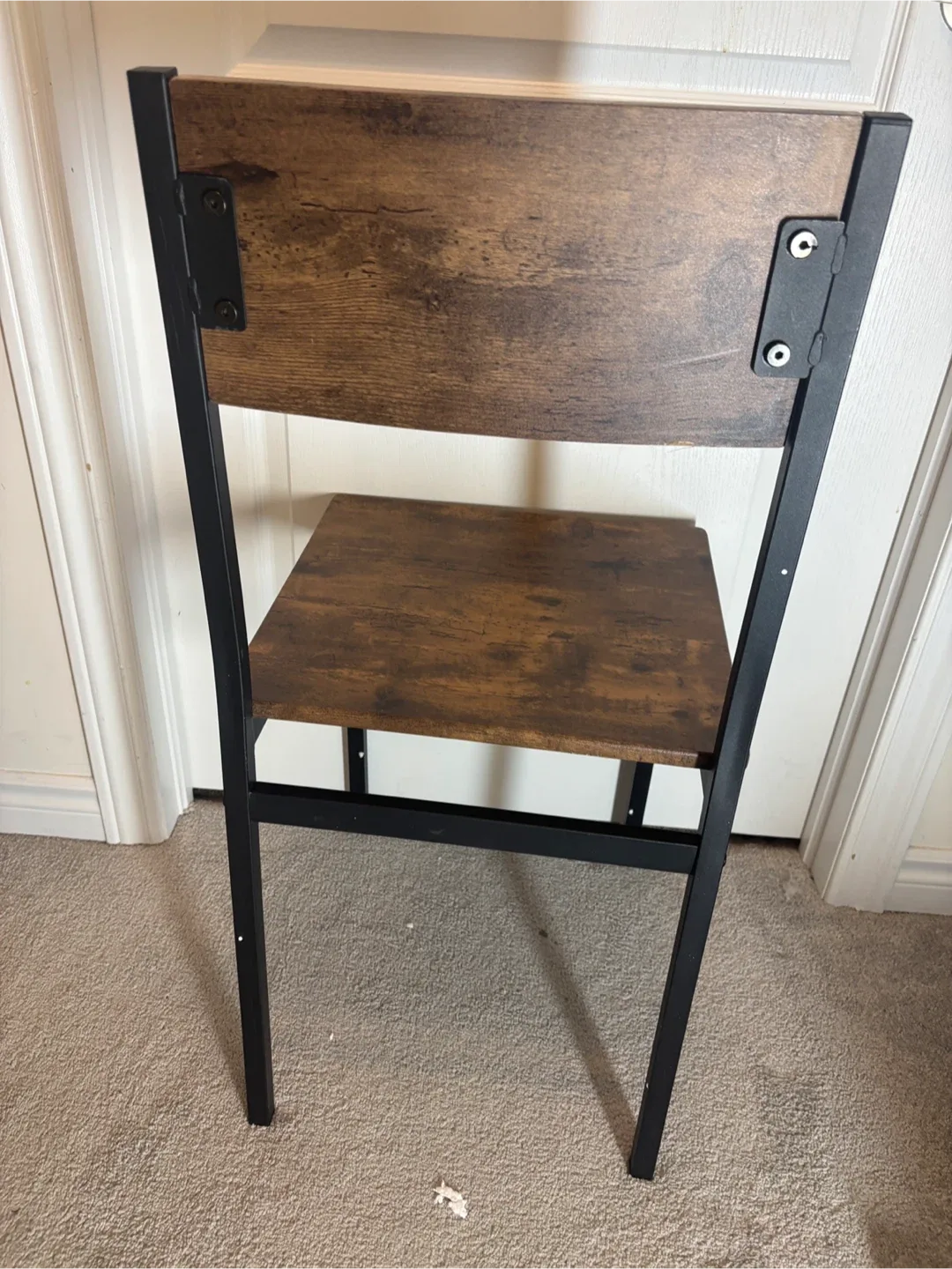 Rustic Brown & Black Metal Dining Chair- 1 image indicator(5)
