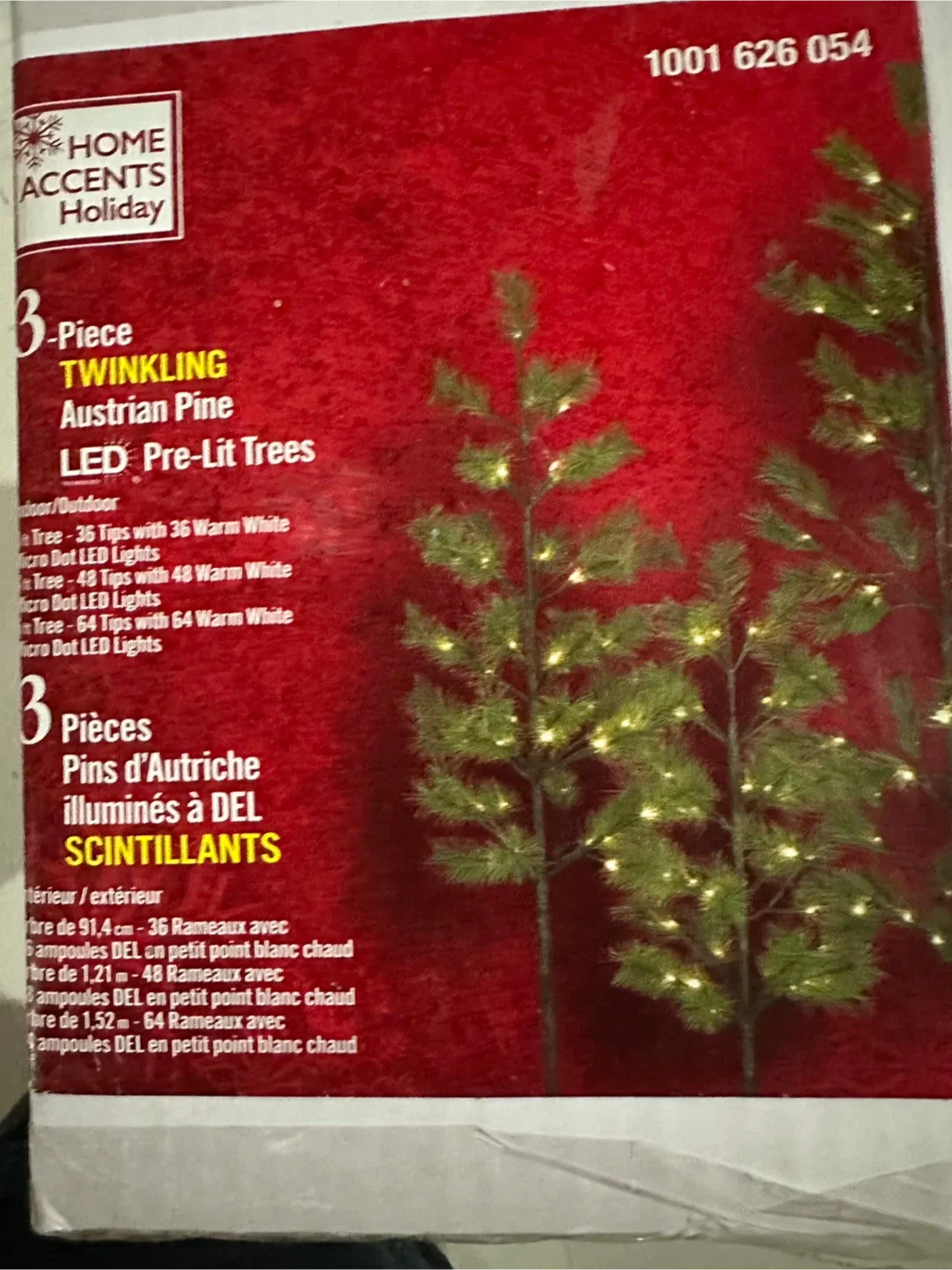 Home Accents 3-Piece Pre-Lit Austrian Pine Trees image indicator(2)