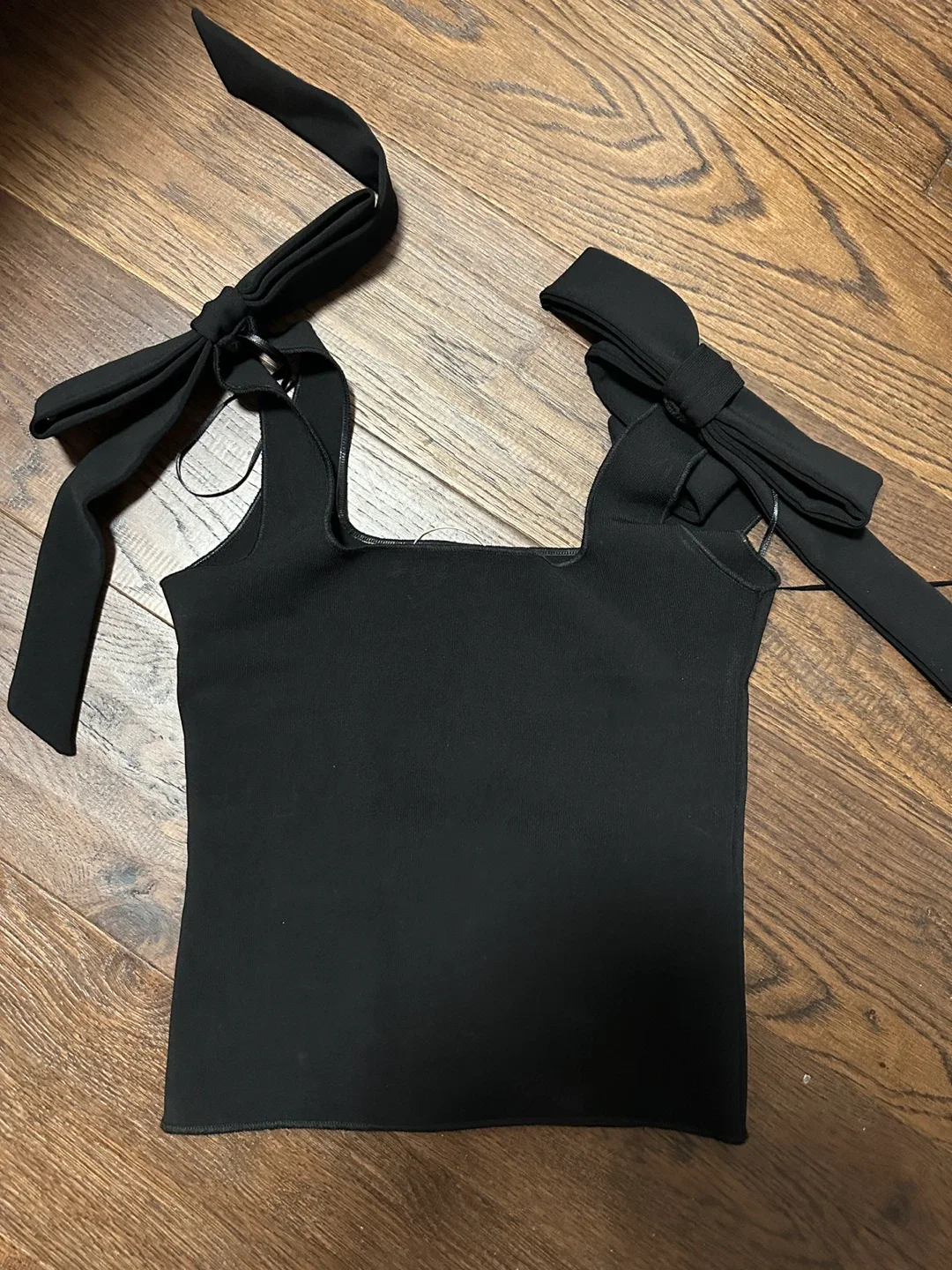 Zara Black Tie Strap Tank Top (unworn)