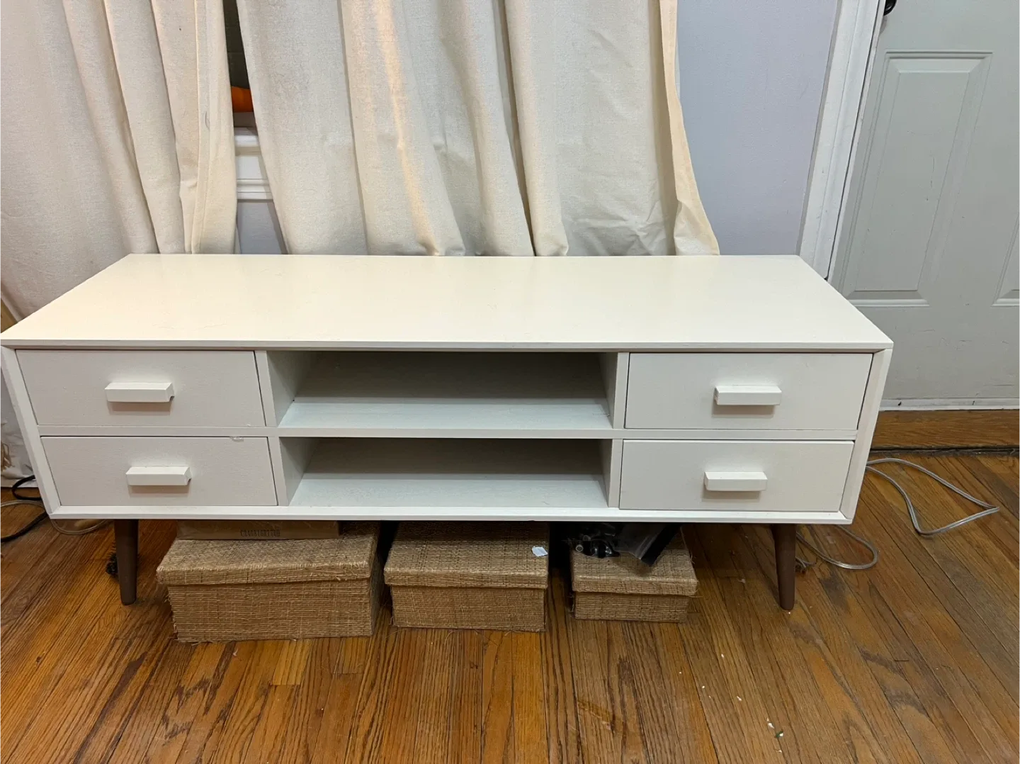 White Media Console /tv stand - 48" Length