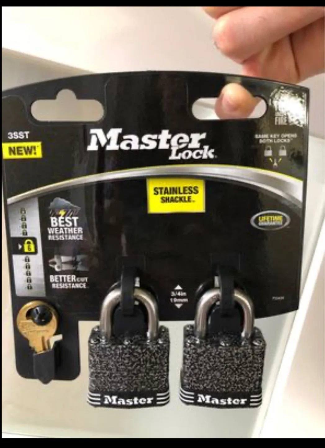 New set of Master Lock 3SST with lifetime guarantee