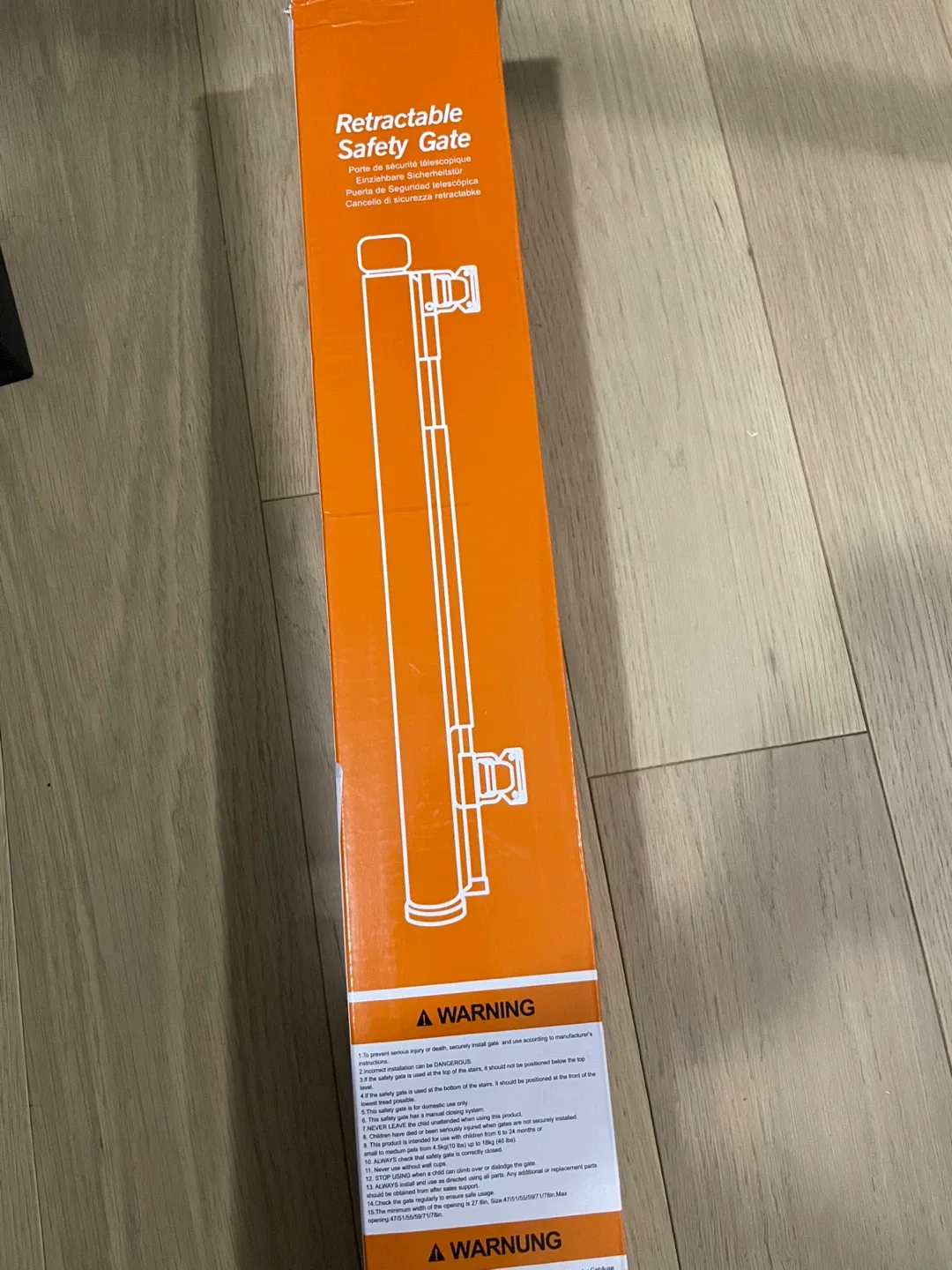 Retractable Safety Gate - White, New in Box image indicator(2)