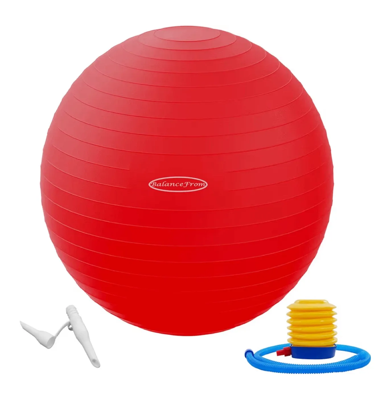 BalanceFrom Red Exercise Ball with Pump