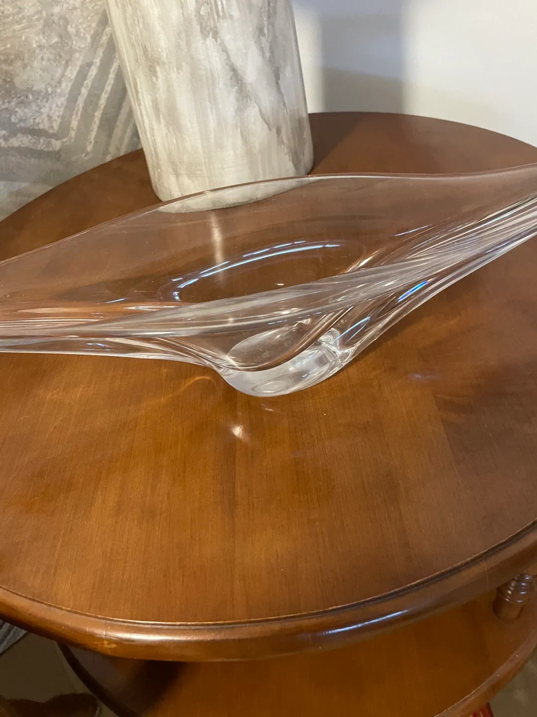 Stylish Clear Glass Decorative Bowl