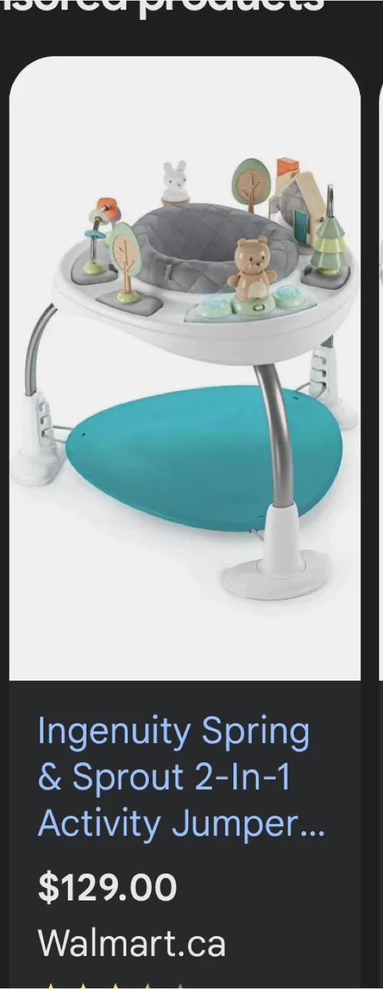 Ingenuity Spring & Sprout 2-in-1 Activity Jumper