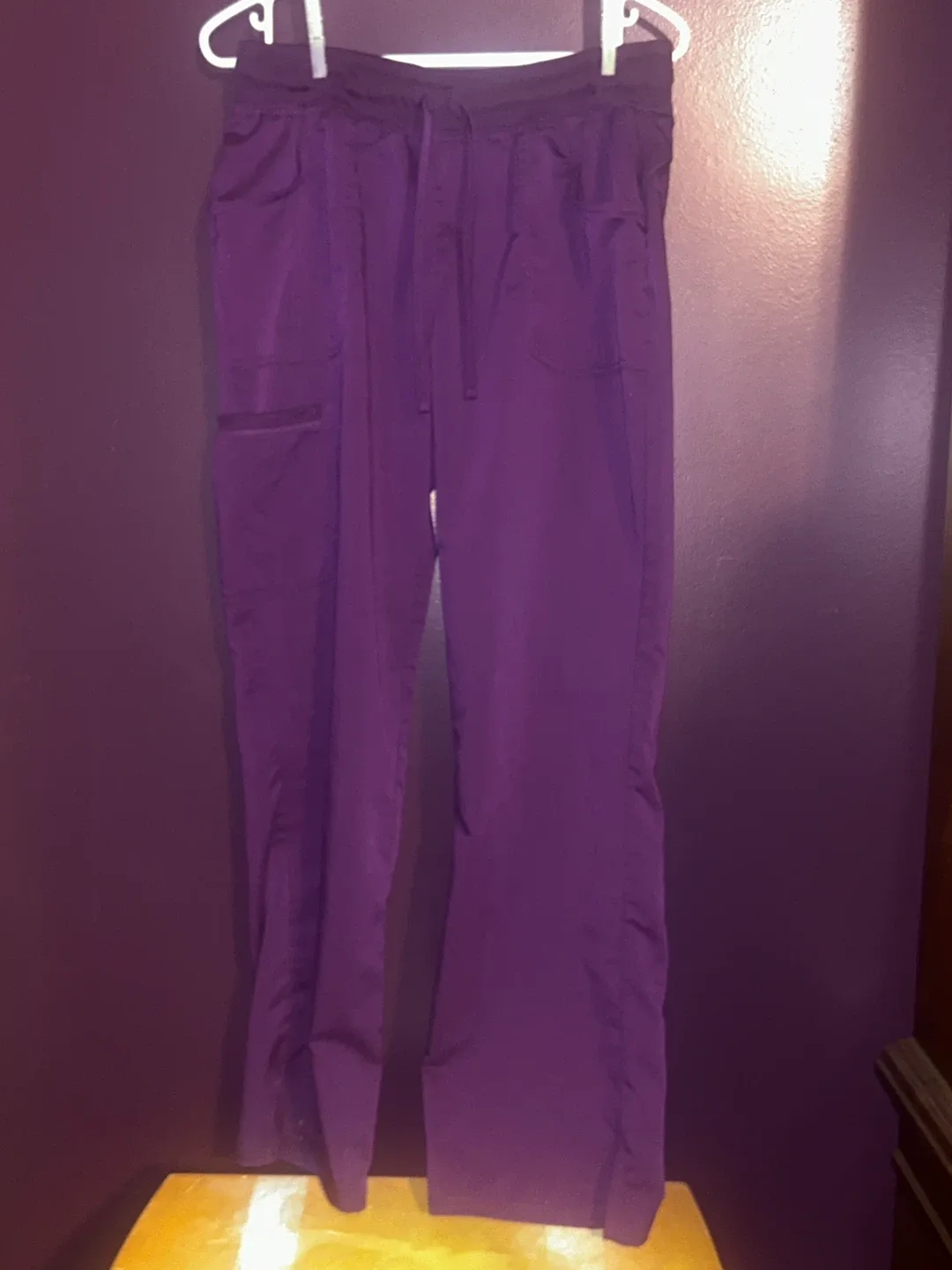 🥕Small Top/Medium Pants ScrubStar Purple Scrub Set image indicator(3)