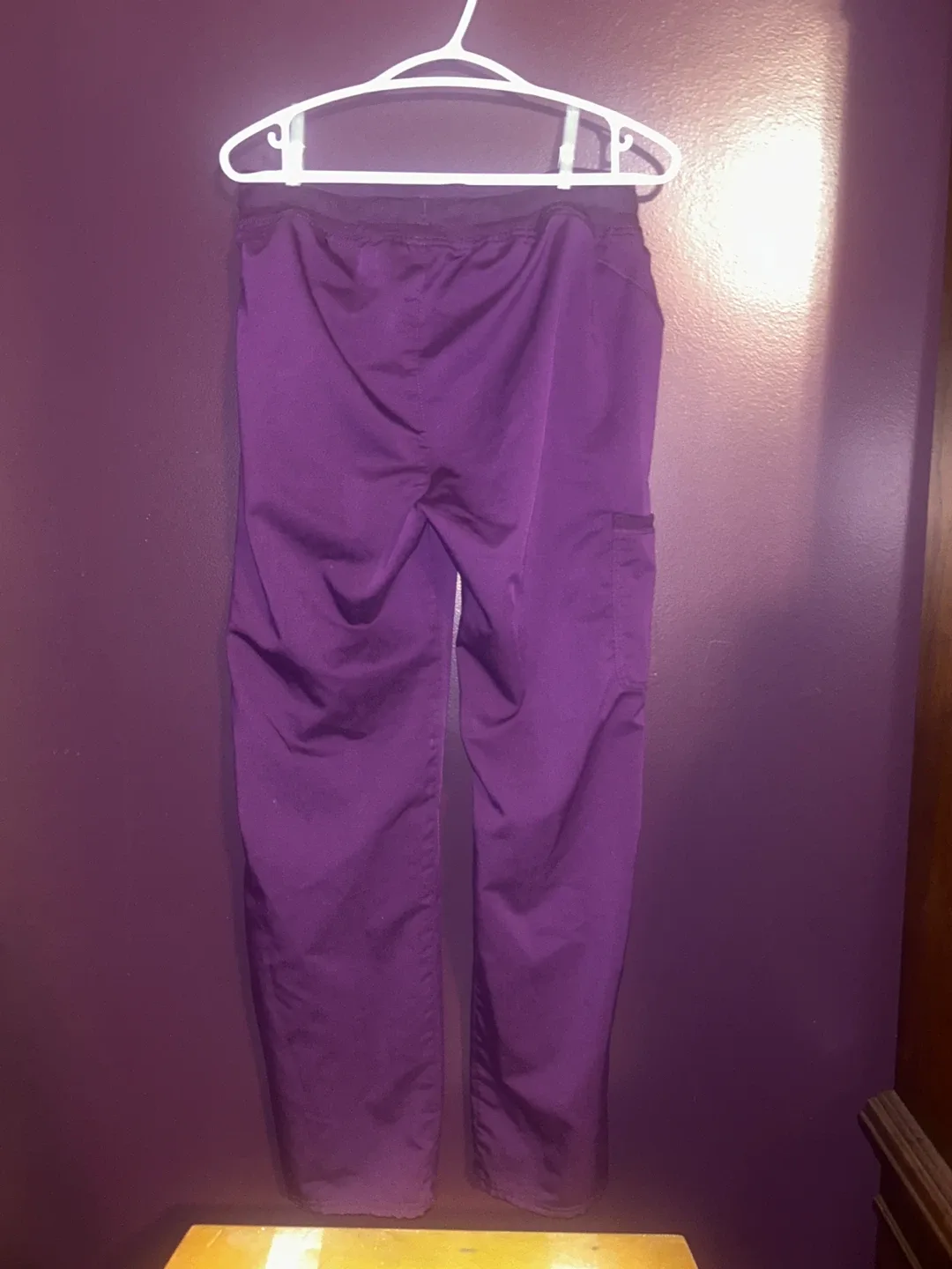 🥕Small Top/Medium Pants ScrubStar Purple Scrub Set image indicator(4)