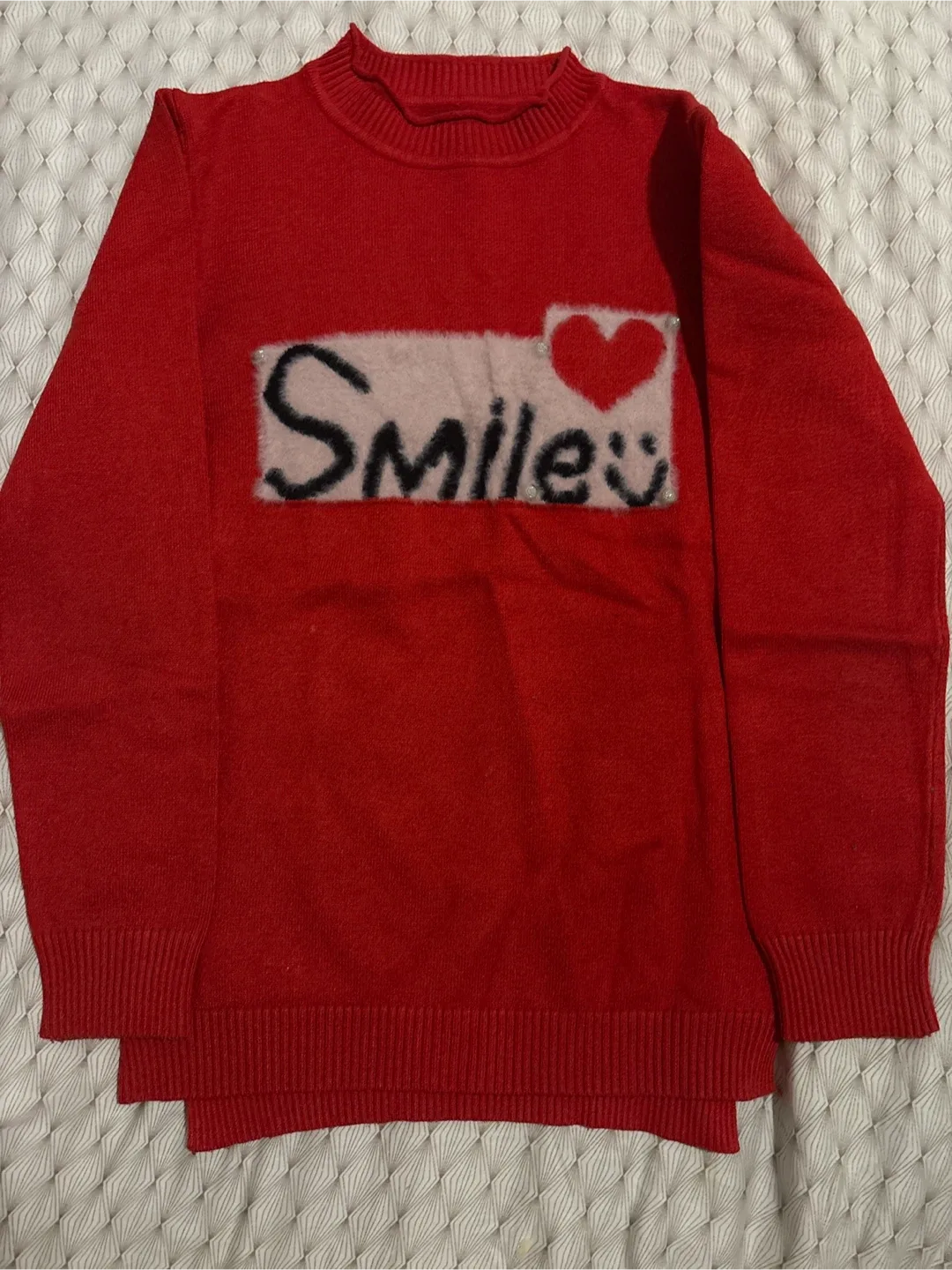 Red 'Smiles' Sweater