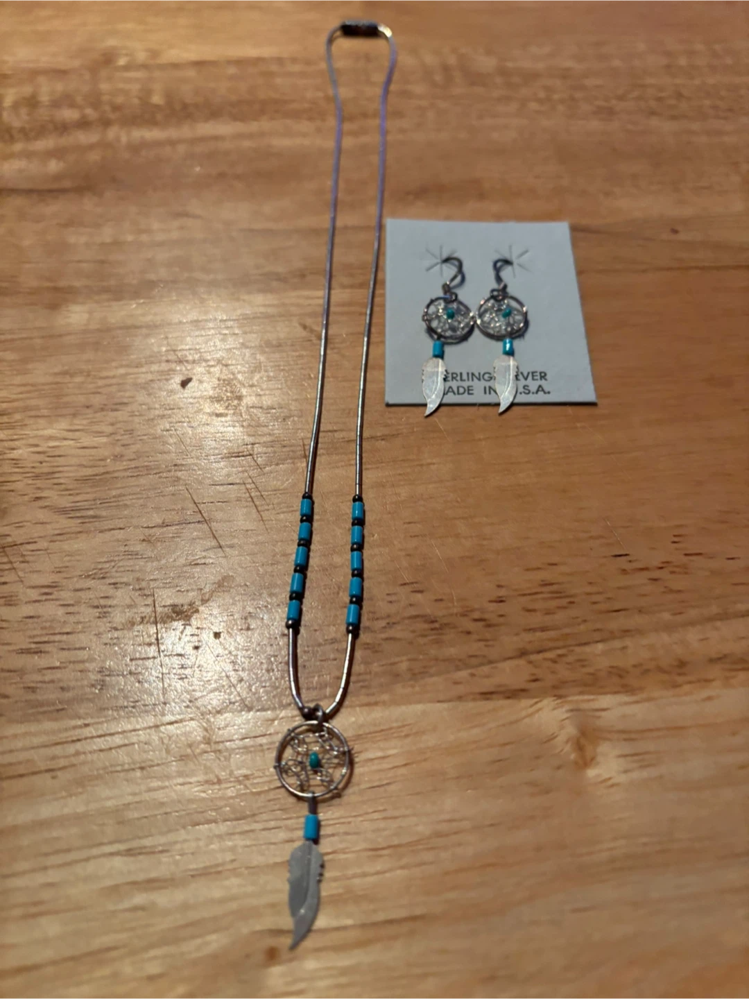 Dreamcatcher Necklace & Earrings Set