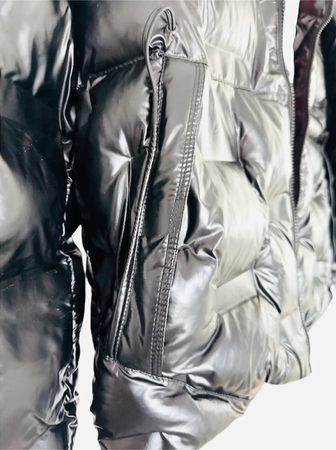 Ellesse Reversible Puffer Jacket – Black & Floral – Size M image indicator(7)