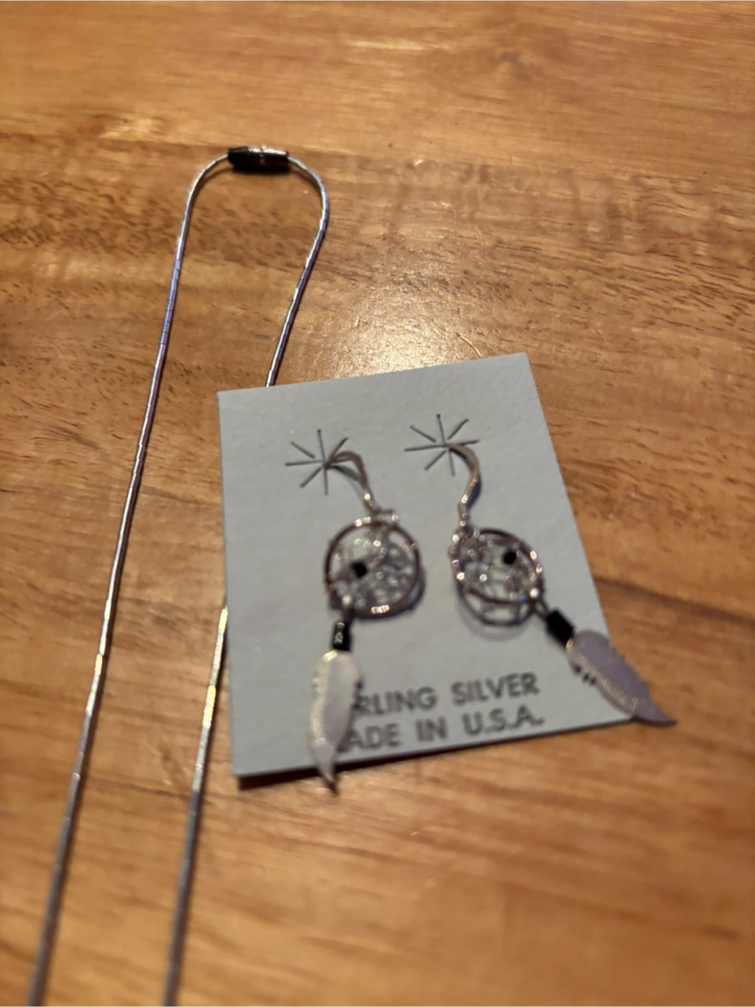 Sterling Silver Dream Catcher Necklace & Earrings Set - photo 4