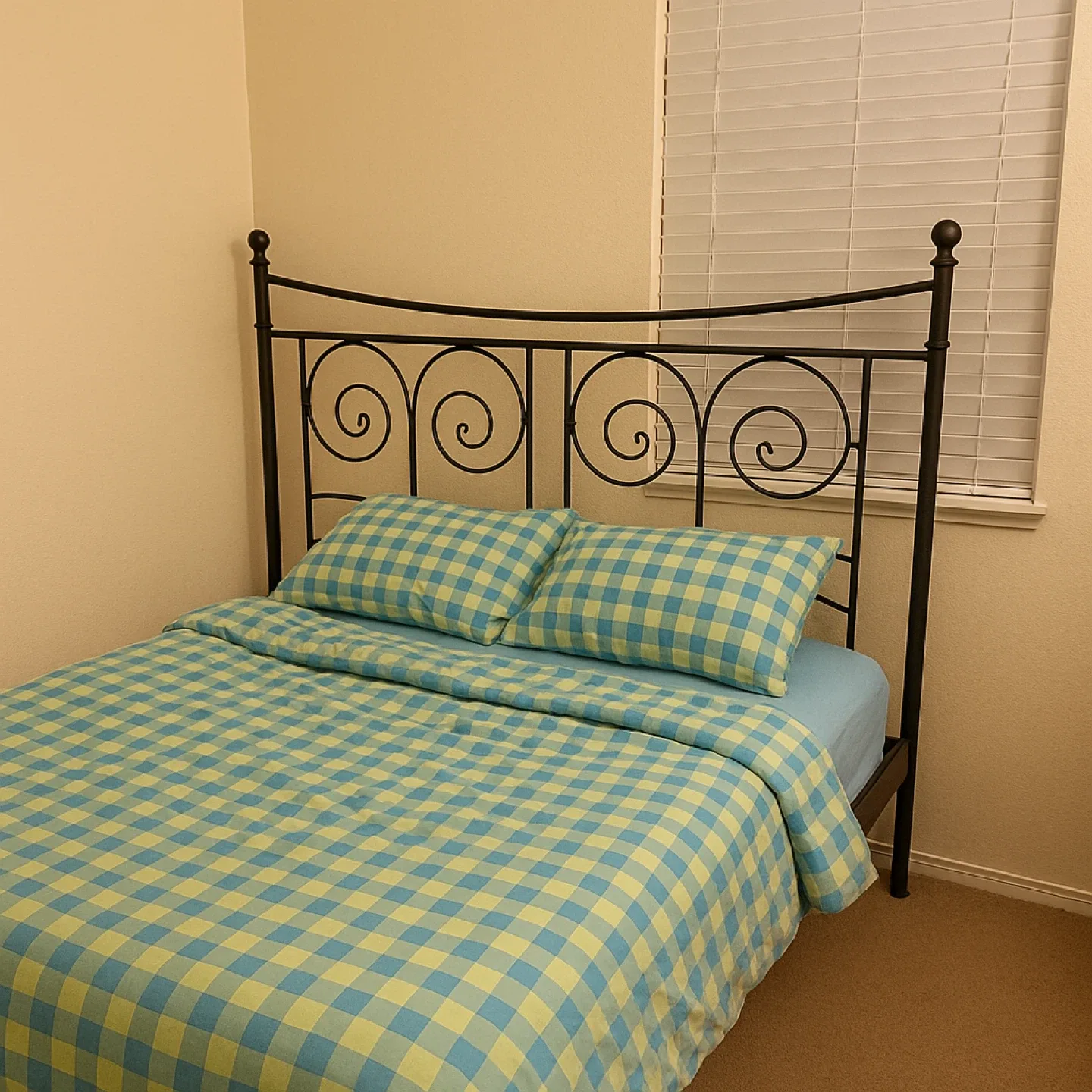 Queen Size Bed Frame, mattress and slats