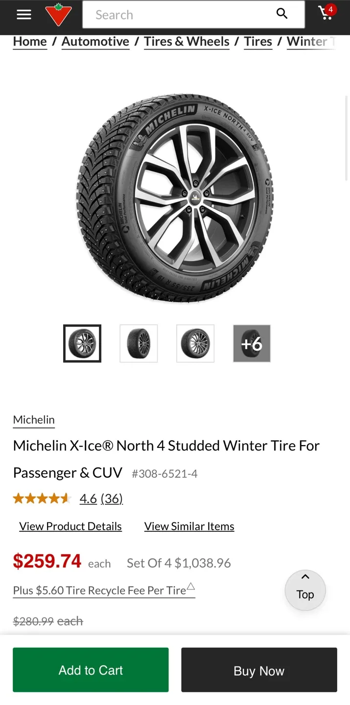 Michelin 225/60 R17 Studded Winter Tires image indicator(6)