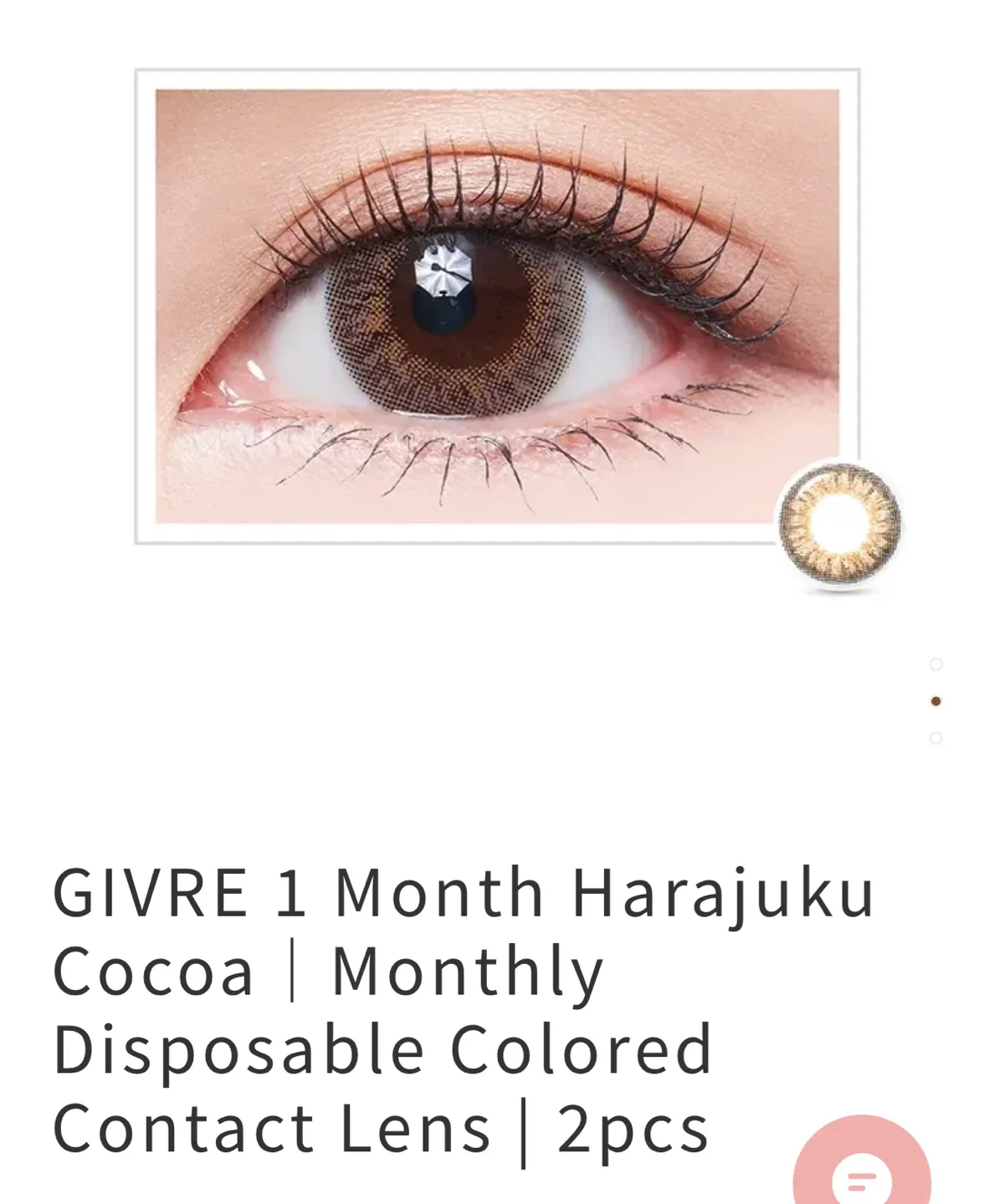 Givre Tokyo Harajuku Cocoa Monthly Contact Lenses image indicator(2)