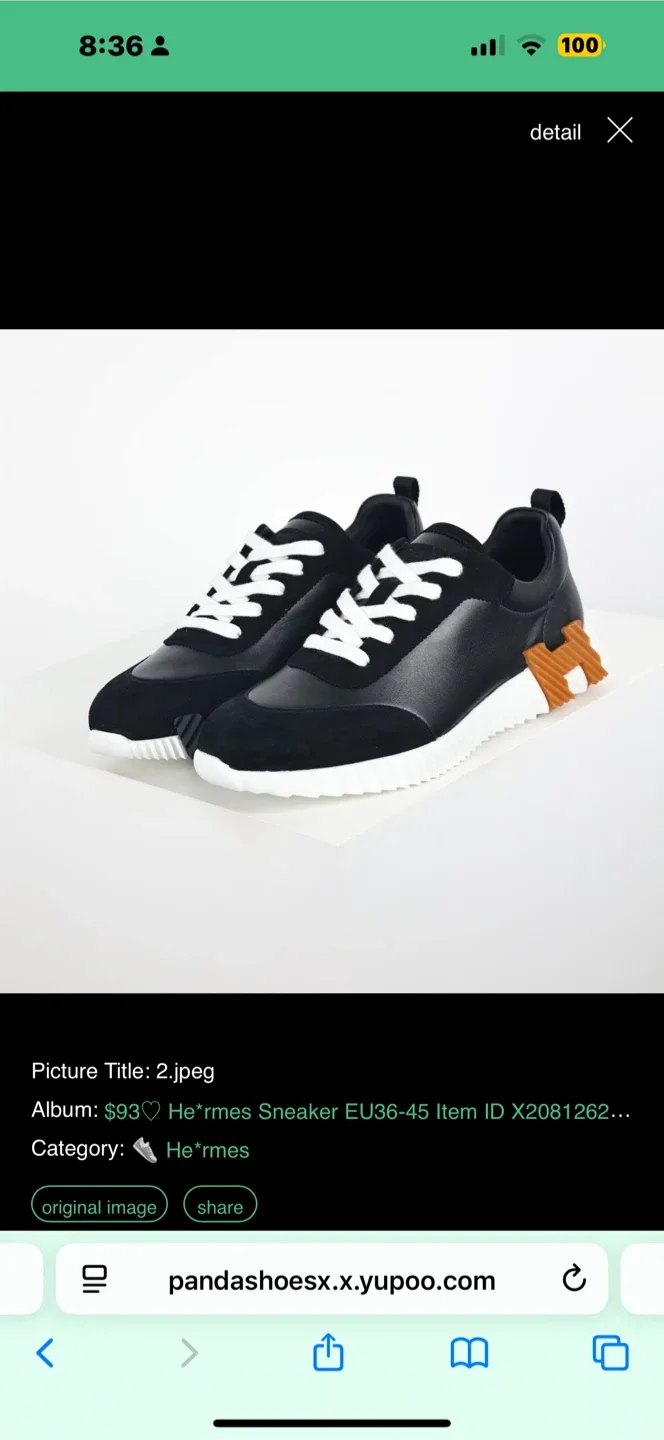 He*rmes Black Sneakers EU36-45