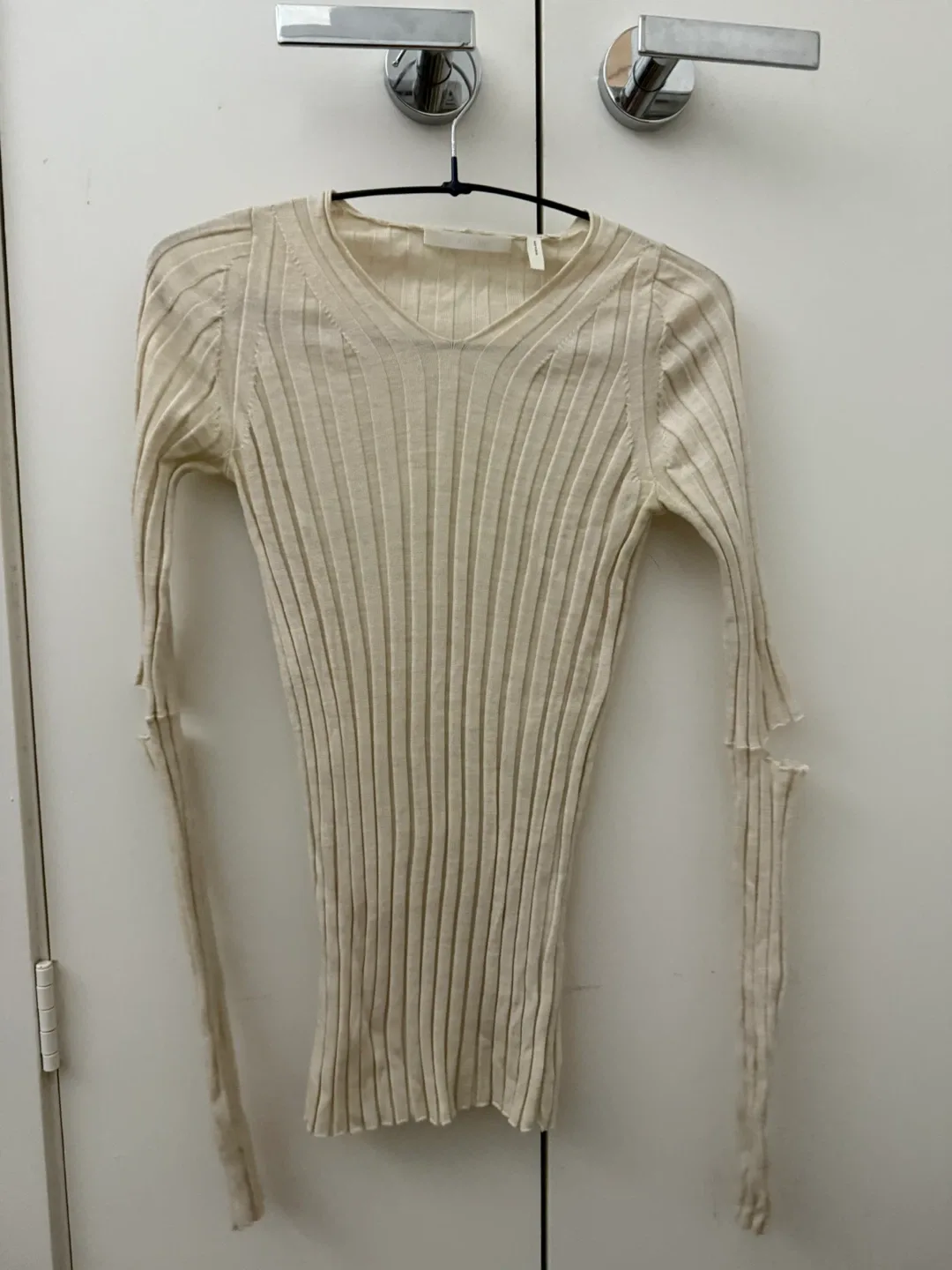 Helmut Lang Wool Blend Ribbed Top