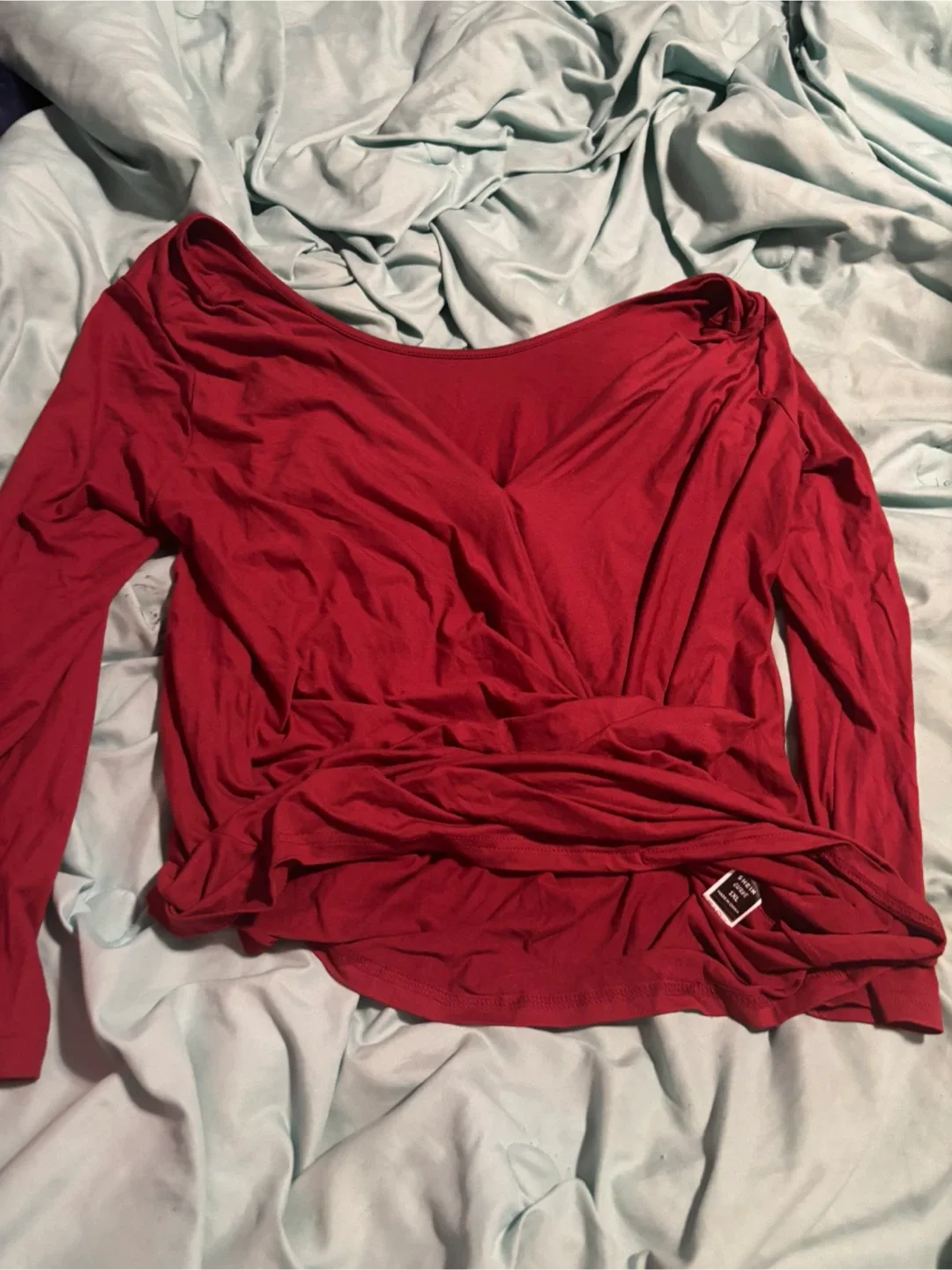 Shein Red Long Sleeve Top - 1XL
