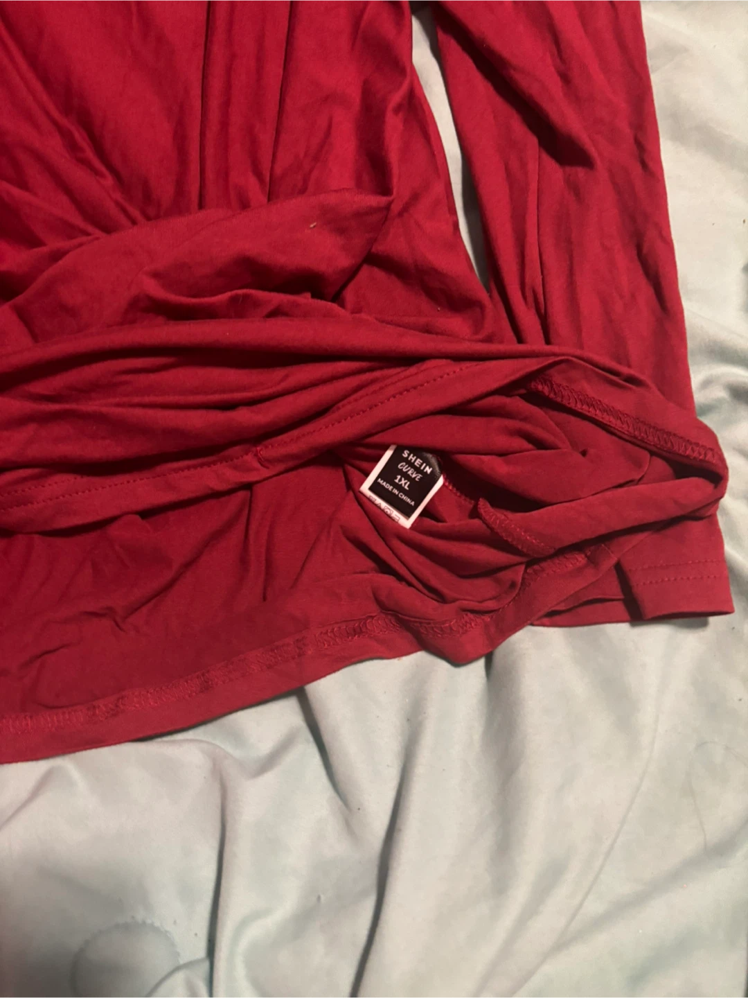 Shein Red Long Sleeve Top - 1XL - photo 2