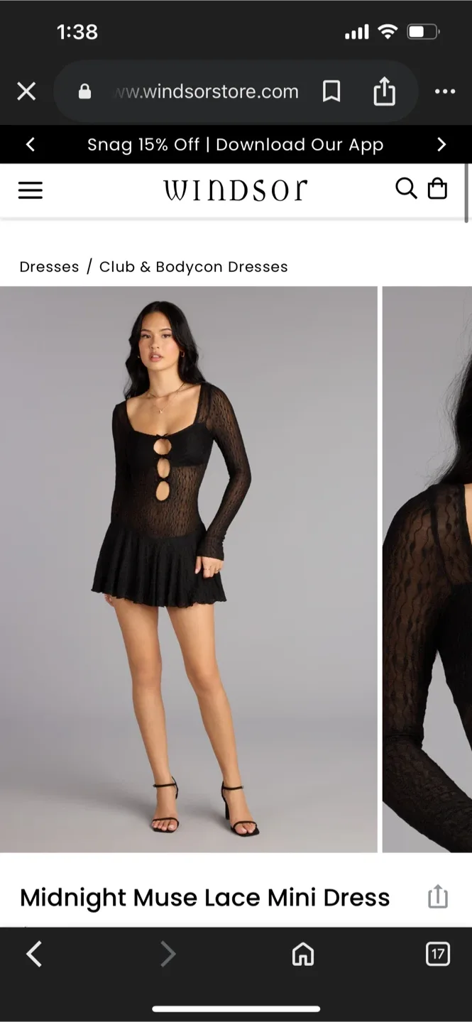 Midnight Muse Lace Mini Dress