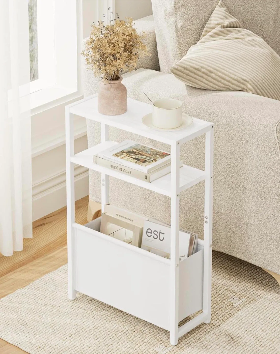 White 3-Tier Storage Shelf image indicator(8)