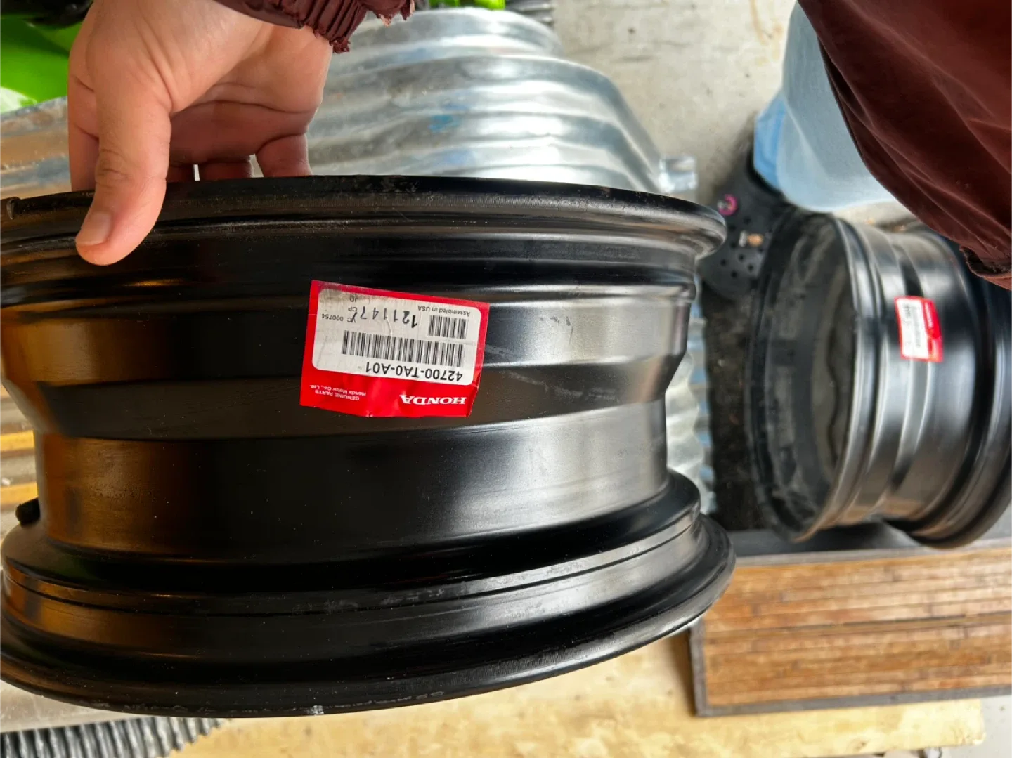 Honda Black Steel Rims - Set of 4 image indicator(4)