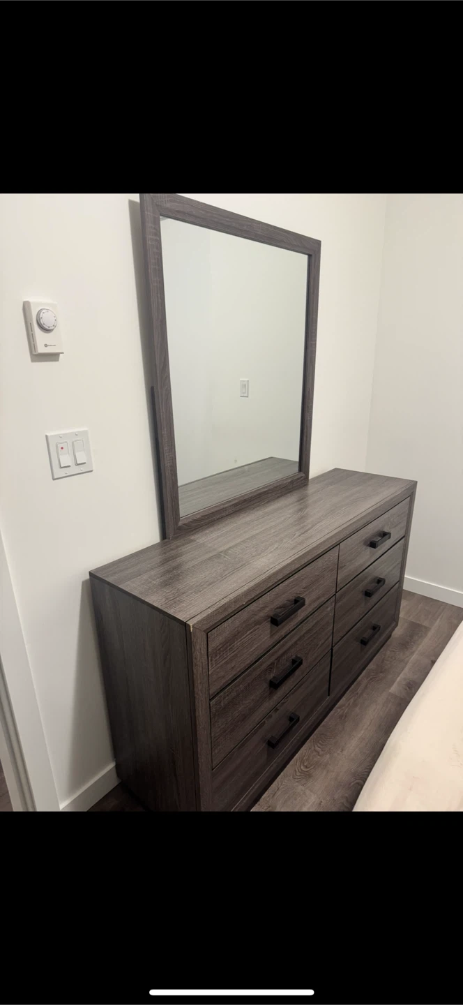 Wood Dresser with Mirror - Like New - photo 2