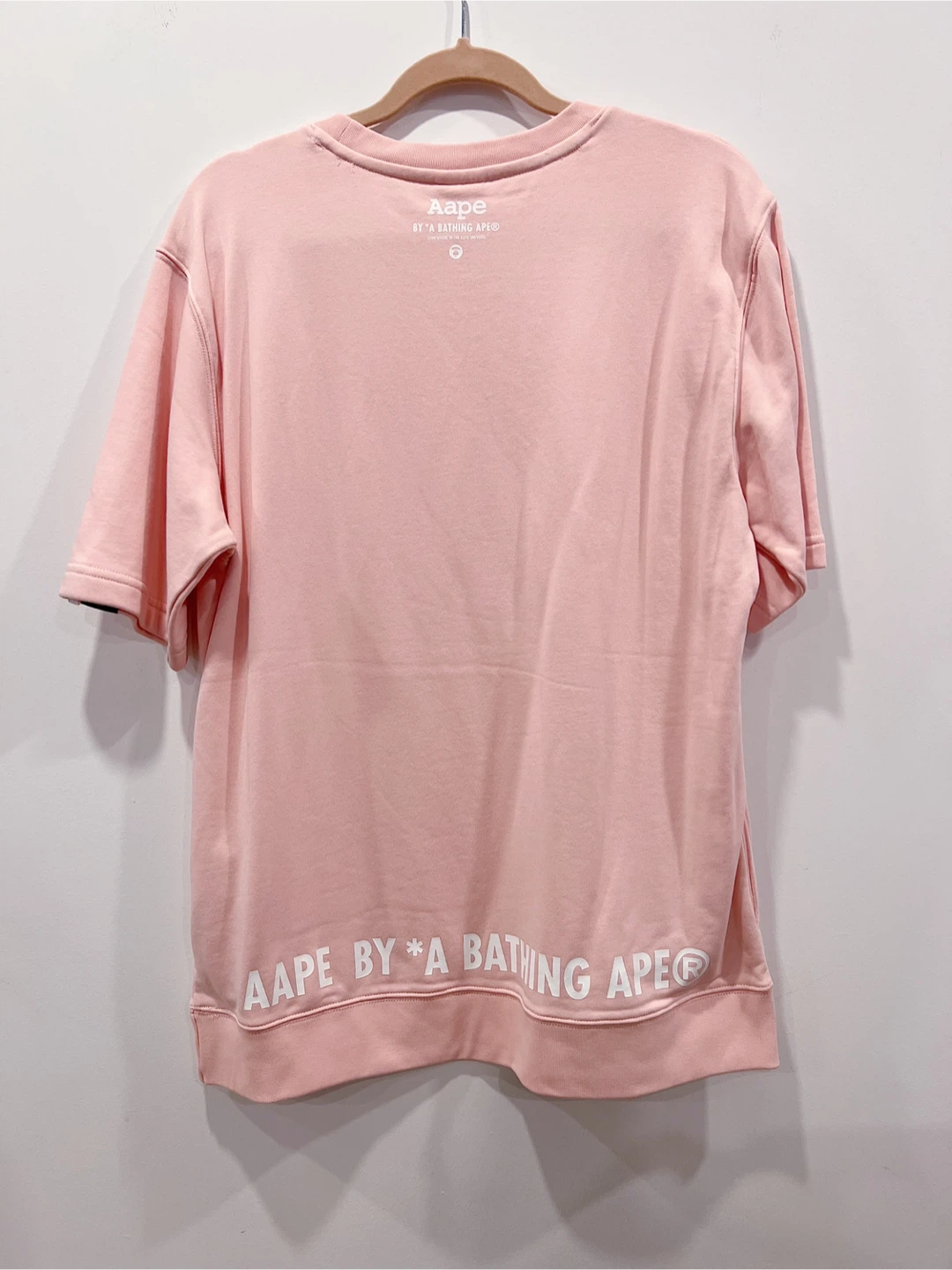AAPE BY A BATHING APE BABY PINK T-SHIRT SZ LARGE - BNWT - photo 2