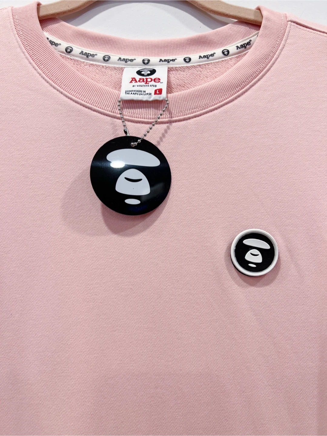 AAPE BY A BATHING APE BABY PINK T-SHIRT SZ LARGE - BNWT - photo 3