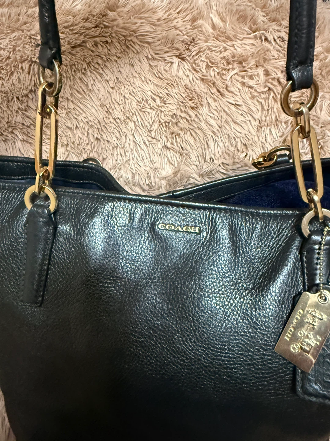 Coach Black Leather Tote Bag - photo 4