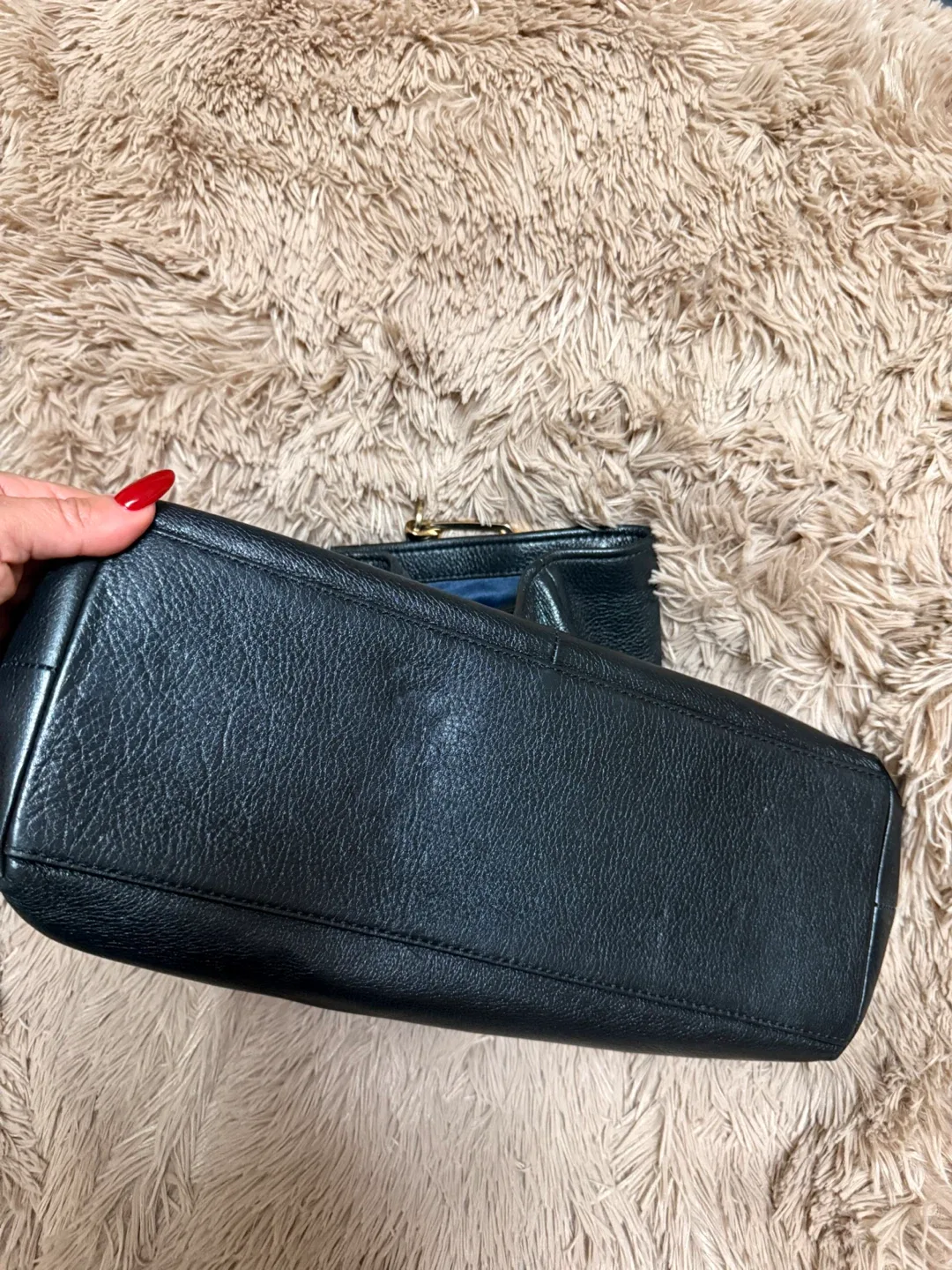 Coach Black Leather Tote Bag image indicator(8)